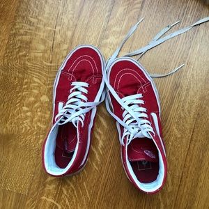 Red vans high top sk8 high